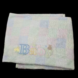 Baby Connection BABY Blanket Checkered Pastel Fleece Unisex Boy Girl